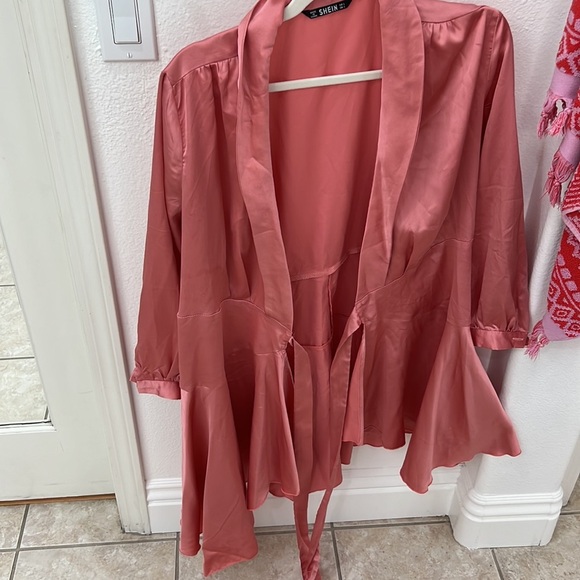 NEW Pink Wrap Front Dress - Picture 4 of 13